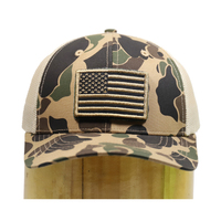 Casquette tactique camouflage drapeau USA personnalisée, broderie, chapeau en coton, casquette de sport d'été pour homme, casquette trucker en maille américaine