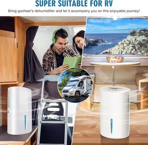 Vente en gros Déshumidificateur portable compact Petit déshumidificateur d'air domestique Déshumidificateur électrique intelligent 2L avec réservoir d'eau amovible - Product Image 5