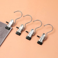 Cintres en métal multi-usages antidérapants avec clips d'organisation pour placard, botte, pantalon, serviette, chaussette, chapeau, etc.