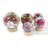 DM306 Grand moule en silicone DIY pour boule, sphère de fleurs séchées brillantes, ampoule de veilleuse en cristal, moule artisanal pour résine