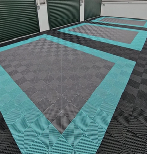 Dalles de sol de garage en plastique de conception moderne, résistantes, 50 mm d'épaisseur, en PP, solution graphique Swiss Track pour lavage de voitures, utilisation en intérieur - Product Image 2