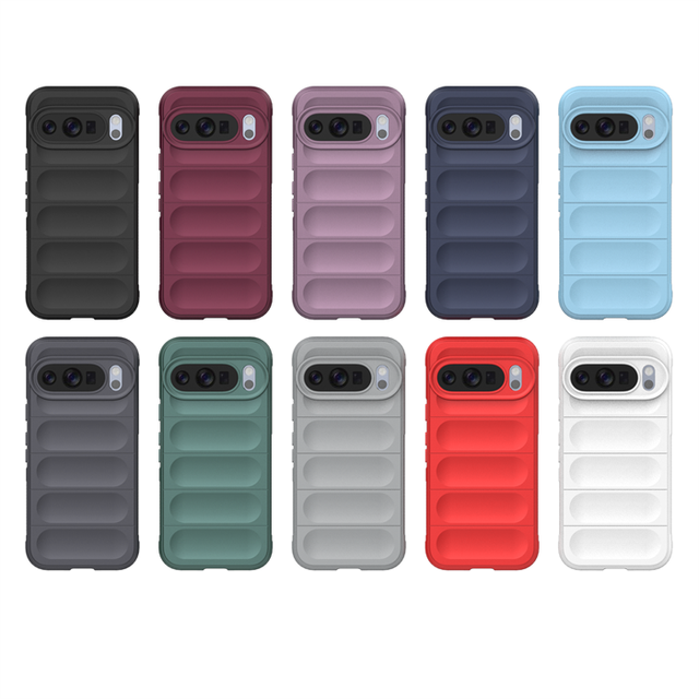 Lichicase Fashion Rugged Bump Texture Soft Silicone Mobile Cover for Google Pixel 10 PixeL 10A Frosted Phone Case