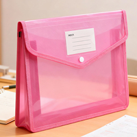 Organizador de Documentos Transparente de PP con Botón a Presión, Carpeta de Archivos de Oficina para A5, Carpeta de Archivos Vertical A4
