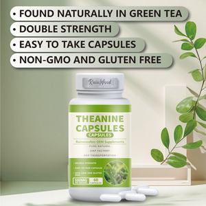 Cápsulas de <span class=keywords><strong>L</strong></span>-Teanina Rainwood, Suplemento Natural de Extracto de Té Verde - Product Image 2