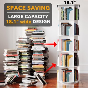 Vente en gros de bibliothèques modernes sur mesure à haute densité, bibliothèque rotative à 360 degrés à 5 niveaux - Product Image 3