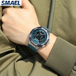 Montres-bracelets analogiques-digitales de sport pour hommes SMAEL 8067, luxe, mode, dorées, étanches, OEM - Product Image 6