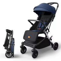 Poussette multifonctionnelle Kidilo pour bébé, avec panier de couchage pour nouveau-né, siège inclinable, cadre en alliage d'aluminium pliable, conforme à la norme EN