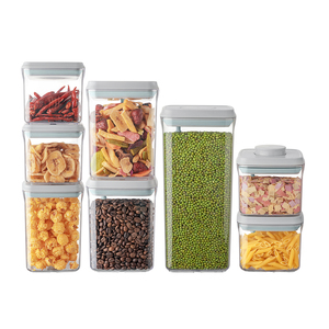 Manufacturer Supply Food Storage Container Set Dry Goods Pantry Organization/ Clear Kitchen Airtight Grain Food Storage Box Set