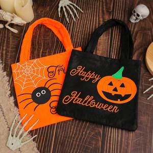 Sac fourre-tout citrouille d'Halloween, sac à bonbons non tissé pour la fête des démons, sac cadeau pour la maternelle, fournitures de fête d'Halloween - Product Image 3