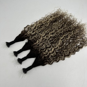 Chất lượng tốt nhất Trinh Nữ tóc con người mở rộng đôi rút ra Nano vòng và mircoring Keratin lời khuyên cho bất kỳ xoăn sóng - Product Image 3