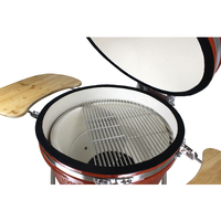 Auplex Big Green Kamado Barbecue de jardin de 23.5 pouces avec cuisinière à vapeur et gril multifonctions