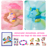 Ensembles de Cadeaux de Bain Licorne Biologique Drôle Vente en Gros Bien avec Bombes de Bain Spa et Jouets à L'intérieur