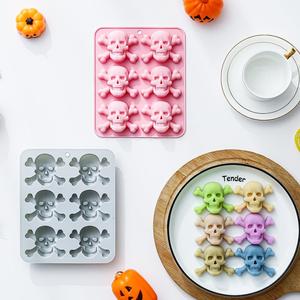 M60586 Molde de Silicona de Resina para Pastel con Forma de Hueso de Calavera para Halloween, para Hornear Chocolate <span class=keywords><strong>en</strong></span> <span class=keywords><strong>Casa</strong></span> - Product Image 3