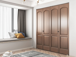 Tủ quần áo hiện Đại Nội Bộ tủ quần áo nhôm theo dõi 2/4 Tấm trượt Bifold cửa phần cứng - Product Image 2