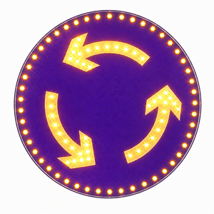 <span class=keywords><strong>Panneau</strong></span> de signalisation pour rondelée alimenté par <span class=keywords><strong>panneau</strong></span> solaire. Panneaux de signalisation routière respectueux de l'environnement 24'' 30'' 36'' - Product Image 6