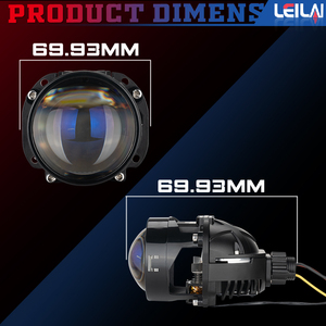 <span class=keywords><strong>2.5</strong></span> inch ba màu bi led chiếu đèn pha ống kính xe Đèn pha Sương Mù Ánh Sáng - Product Image 4
