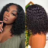 Perruque Lace Front 13x6 HD en Cheveux Humains Bouclée, Perruque Frontale 360 en Cheveux Humains avec Baby Hair, Qualité Supérieure