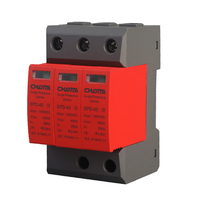 Perangkat Pelindung Lonjakan Tegangan DC LONG TAI SPD-40 T2 3P 1000VDC 2.4kV 20kA Cangkang Abu-abu Langsung dari Pabrik Sistem Tenaga Surya CE DIN Rail Mount