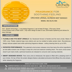 Bán nóng chống văng Hoa Lan Tròn Màn hình BồN TiểU MAT 30 gram gói 10 chiếc (Xoài) Màn hình BồN TiểU Mat hương thơm lâu dài - Product Image 3