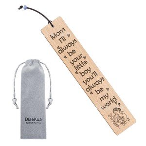 Wooden Mother's Day <b>Bookmark</b> Laser Engraved Classic Cartoon Design For Book Lovers Gift - Product Image 2