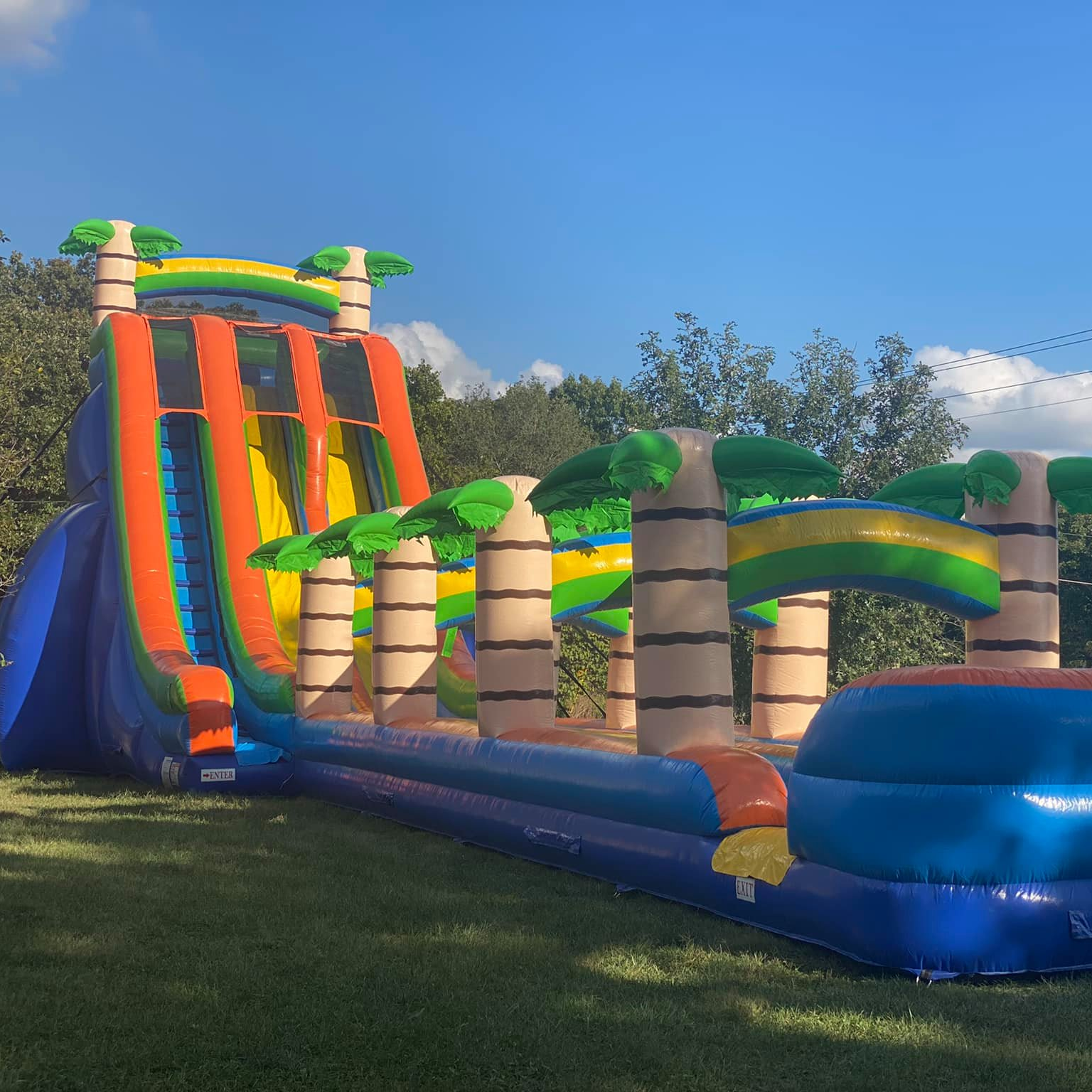 New finished  Popular palm tree water slide water slides for sale commercial inflatable