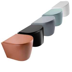 Inodoro suspendido elegante con descarga tipo tornado, inodoro femenino de 4 estrellas, inodoro con descarga superior y tanque de agua, descarga dorada con efecto remolino y chorro de agua privado. - Product Image 2