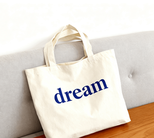 Sac shopping réutilisable en toile de coton bio, couleur unie, recyclé, impression personnalisée OEM ODM. - Product Image 4