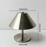 Lampe de chevet en métal à commande tactile, à intensité variable, sans fil, pour chambre à coucher, bar, décoration de la maison, lampe de table LED rechargeable