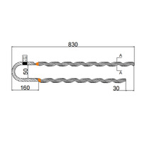 Fuerza de tracción accesorios de fibra óptica ADSS preformado dead end juego de tensión helicoidal para cable redondo de 6 ~ 16mm