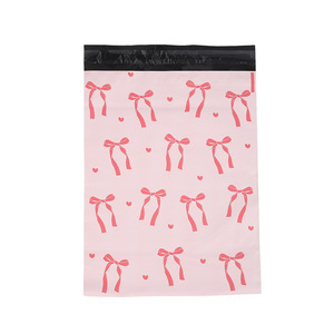 Sacs en plastique personnalisés avec logo imprimé, colorés, pour l'emballage de vêtements, sacs d'expédition en polyéthylène couleur or rose personnalisés - Product Image 2