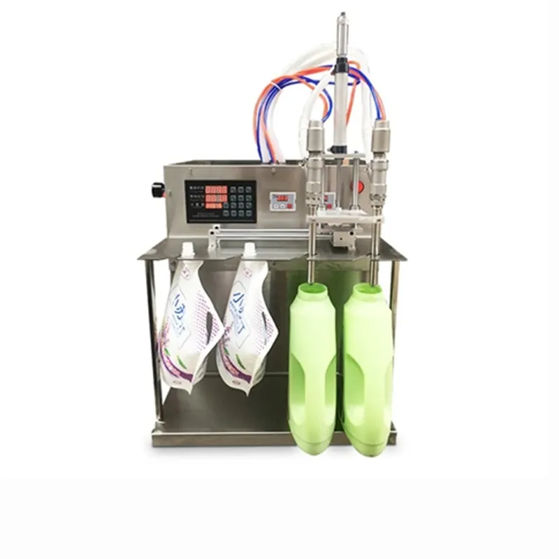 Tebak semi-automatica personalizza le teste di riempimento beccuccio sacchetto Doypack liquido acqua potabile olio di riempimento macchina imballatrice