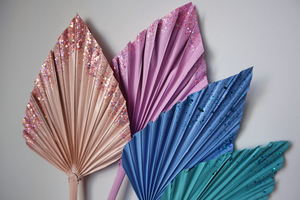 Toppers de gâteau d'anniversaire de fleurs séchées boho en gros, accessoires d'halloween, décorations de fête, fournitures de décoration de gâteau, feuilles de palmier - Product Image 5