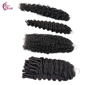 Extensiones de Cabello Humano Rizado Birmano con Punta de Pluma FH, Cabello Humano para Trenzas con Puntas Rizadas en Espiral - Product Image 4