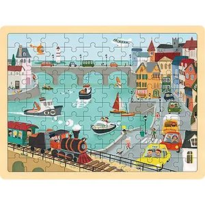 City Jigsaw Puzzle personalizzato stampato 500 1000 pezzi truciolare spesso giocattolo per bambini Puzzle educativo Puzzle per adulti
