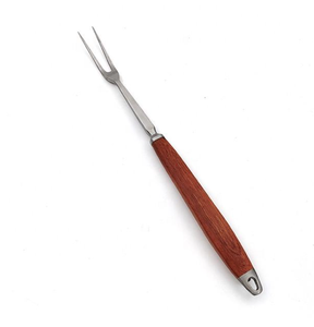 Ensemble <span class=keywords><strong>de</strong></span> 3 outils <span class=keywords><strong>de</strong></span> barbecue en acier inoxydable avec manches en bois - Outils <span class=keywords><strong>de</strong></span> grillade robustes pour barbecue, camping et cuisine en plein air - Product Image 3