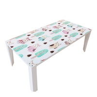 Nappe de table en vinyle imprimé RNPT, PVC, motif feuille coloré, rectangulaire, nappe décorative pour restaurant, hôtel, banquet