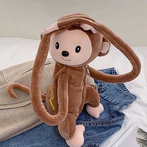 Sac à dos en peluche de singe pour filles, sac à bandoulière pour enfants, sacs en peluche d'animaux de dessin animé, cadeau d'anniversaire, 3005 - Product Image 4