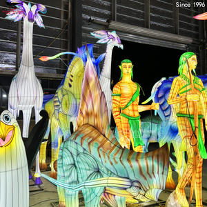 Farol de Seda Hecho a Mano en Zigong, Decoración Tradicional China para Festivales con Temática de <span class=keywords><strong>Avatar</strong></span> para Instalaciones de Parques de Atracciones - Product Image 2