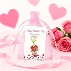 Llavero de Metal de Aleación de Zinc con Diseño de Dibujos Animados para Año Nuevo, Regalo de San Valentín con Rosa de Amor y Globo Aerostático - Product Image 6