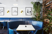 Meuble d'angle carré en bois, 4 places, pour Restaurant, salle à manger, café, coin