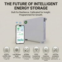 Batterie de stockage domestique ultra-mince 21 kWh à conception acoustique hybride divisée avec communication CAN pour réduire le bruit d'exploitation
