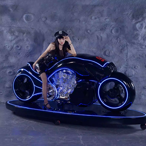 Sculpture de moto lumineuse grandeur nature en fibre de verre, décoration dynamique pour KTV, bars, discothèques et salles de spectacle - Product Image 5