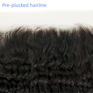 Closure HD 13x6 indétectable, dentelle HD, de l'oreille à l'oreille, pré-épilée, bouclée profonde, 100% cheveux humains, frontal HD 13x6, cheveux vietnamiens bruts - Product Image 3