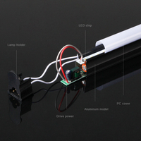 Corps de lampe en aluminium noir Tube fluorescent LED Prix bon marché Support intégré de haute qualité T5 T8 Led Tube