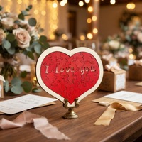 Nouveauté - Puzzle pour adultes - 24 pièces - Design « Je t'aime » - Bois - Difficulté niveau 10 - Cadeau souvenir stimulant pour l'esprit