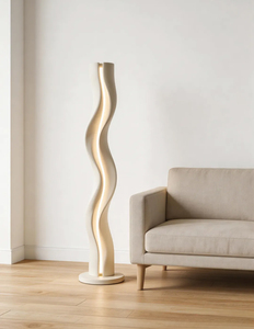 Lampe sur pied sculpturale moderne, lumière blanche froide, base E26, LED, lumière chaude, design minimaliste, commande tactile, hauteur réglable - Product Image 3