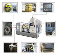 Tour CNC horizontal robuste automatique CK61125 avec commande GSK, portée de coupe 1250 mm, conception à banc plat