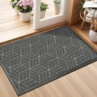 Tapis de porte en polyester tissé à la machine, antidérapant, lavable, pour intérieur, directement de l'usine