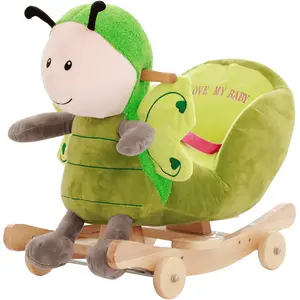 Мягкая игрушка-качалка для детей, игрушка OEM/ODM для верховой езды, мягкие плюшевые игрушки, игрушка-качалка, деревянная кукла для верховой езды