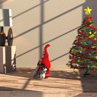 Statue de gnome d'amour en résine rouge charmante personnalisée en gros, décoration d'intérieur scandinave, figurine pour l'affichage, OEM ODM, ornement de jardin